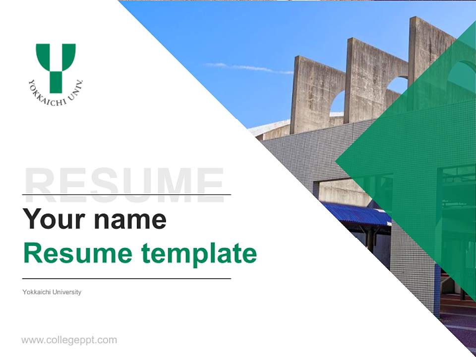 Yokkaichi University Resume PPT Template4:3 ratio PPT effect preview image5