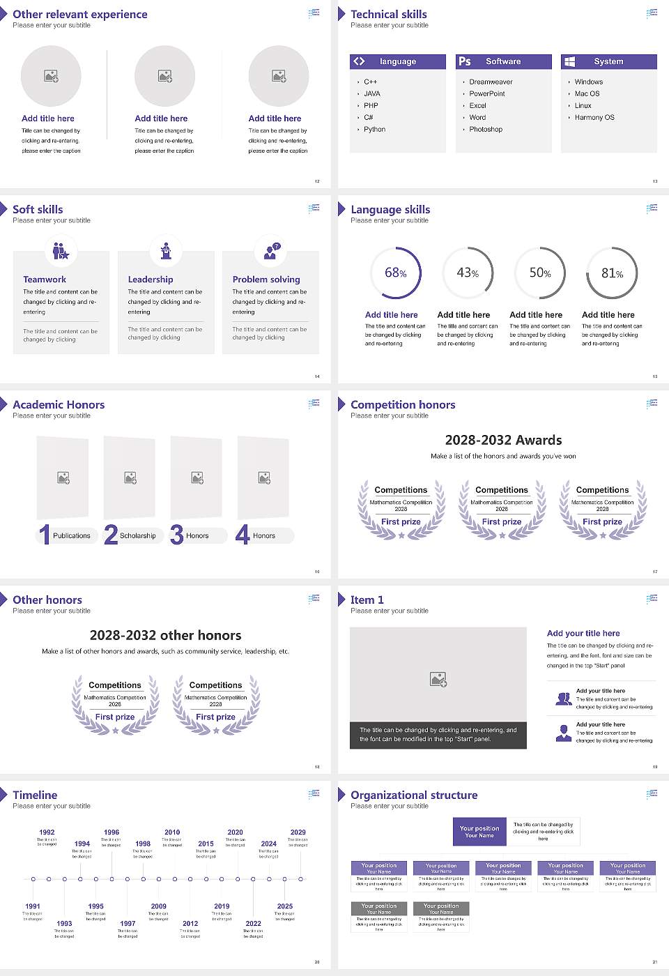 Yokohama College of Commerce Resume PPT Template16:9 ratio PPT effect preview image3