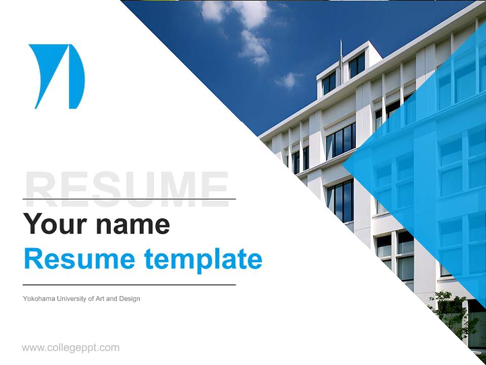 Yokohama University of Art and Design Resume PPT Template4:3 ratio PPT effect preview image5