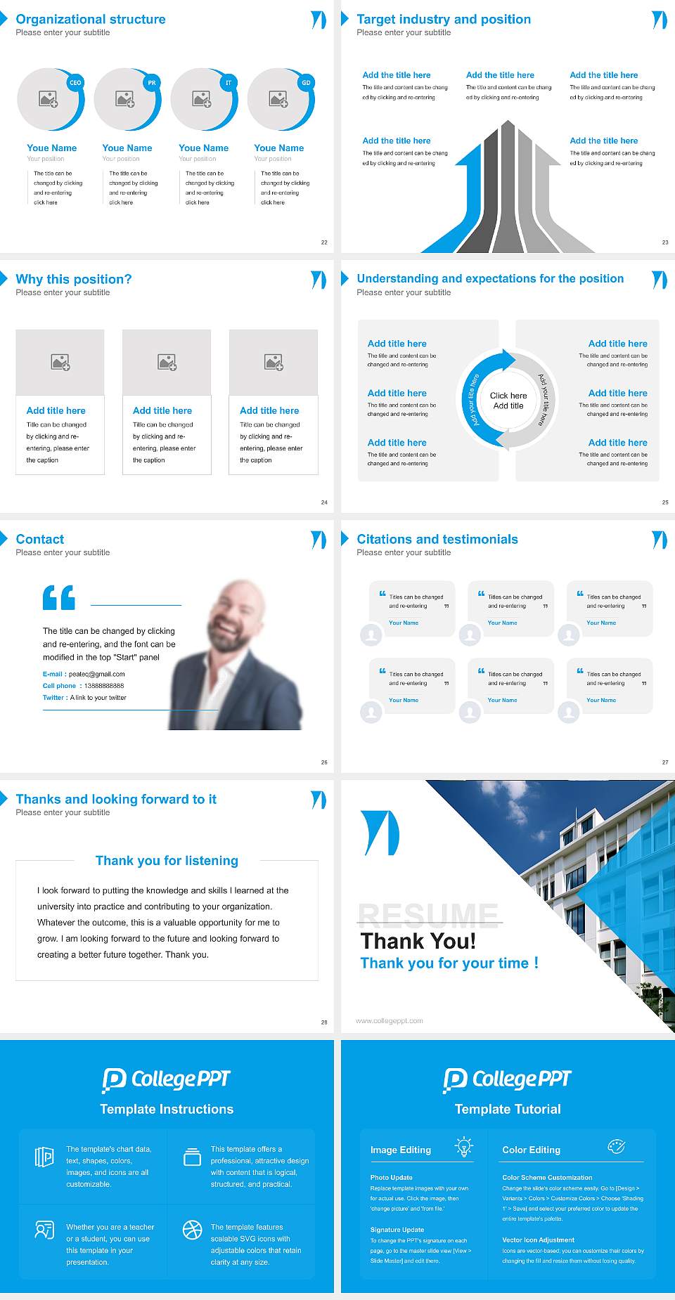 Yokohama University of Art and Design Resume PPT Template4:3 ratio PPT effect preview image4
