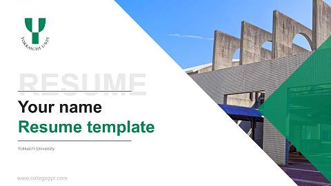Yokkaichi University Resume PPT Template