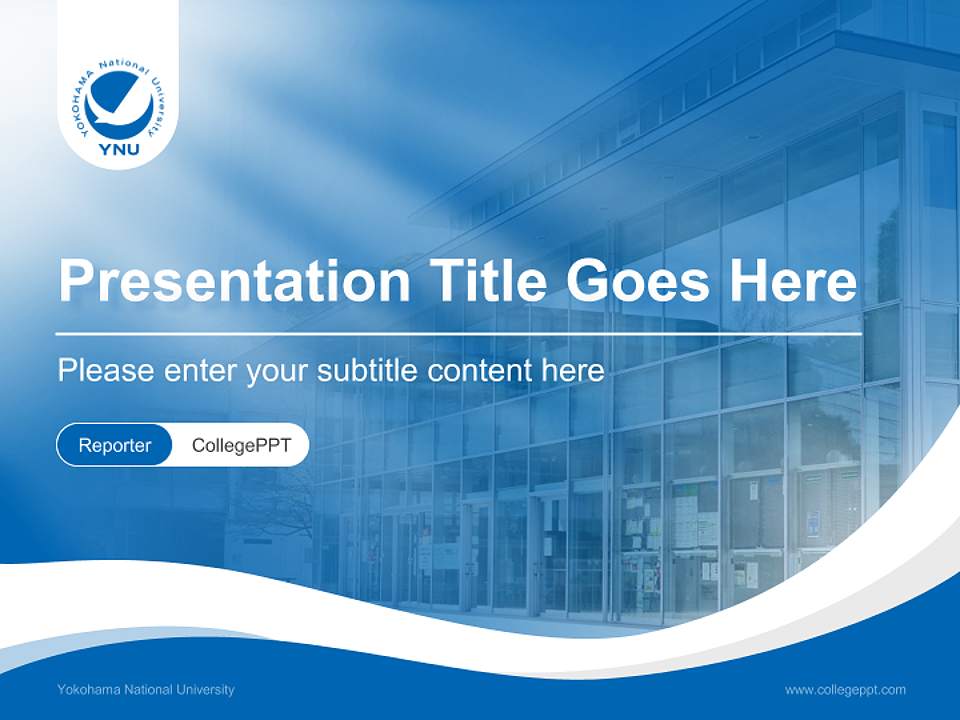 Yokohama National University Lecture Sharing and Networking Event PPT Template4:3 ratio PPT effect preview image4