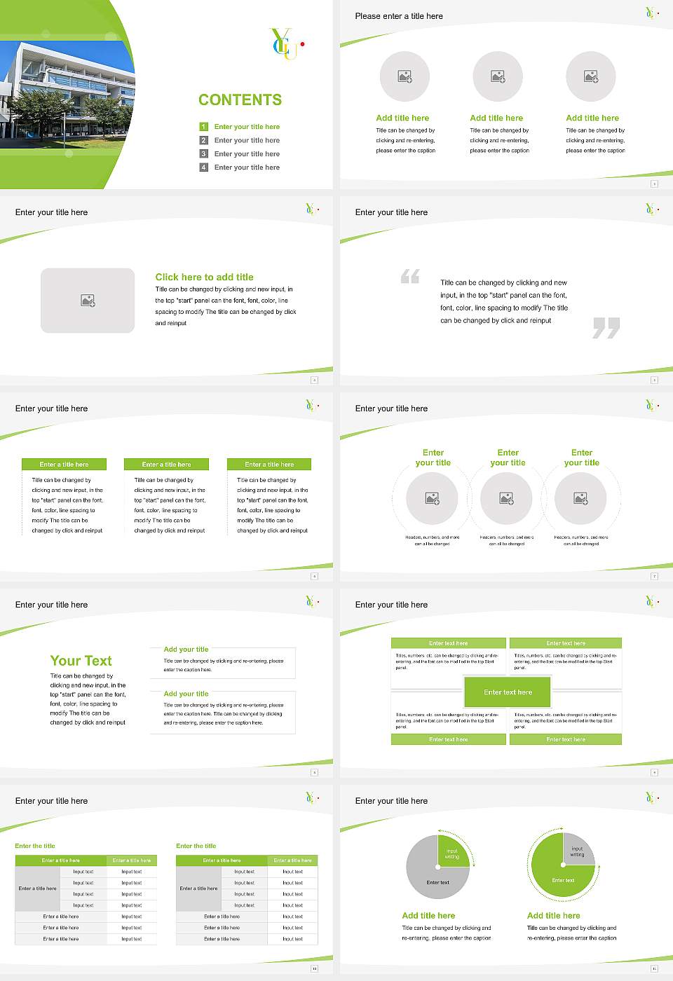 Yokohama City University Course/Courseware Creation PPT Template16:9 ratio PPT effect preview image2