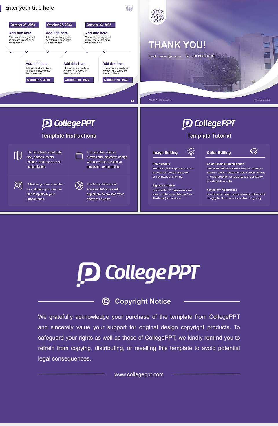 Yasuda Women’s University Lecture Sharing and Networking Event PPT Template4:3 ratio PPT effect preview image4