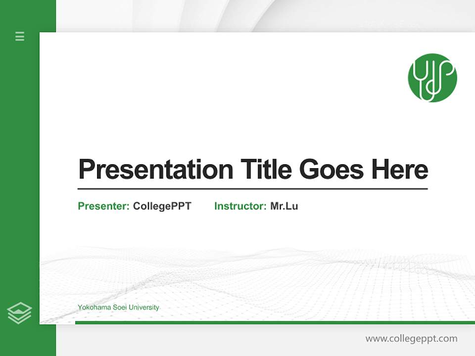 Yokohama Soei University Thesis Proposal/Graduation Defense PPT Template4:3 ratio PPT effect preview image5