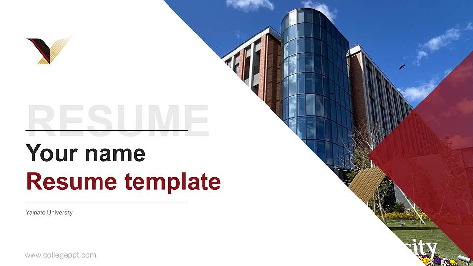 Yamato University Resume PPT Template16:9 ratio PPT effect preview image