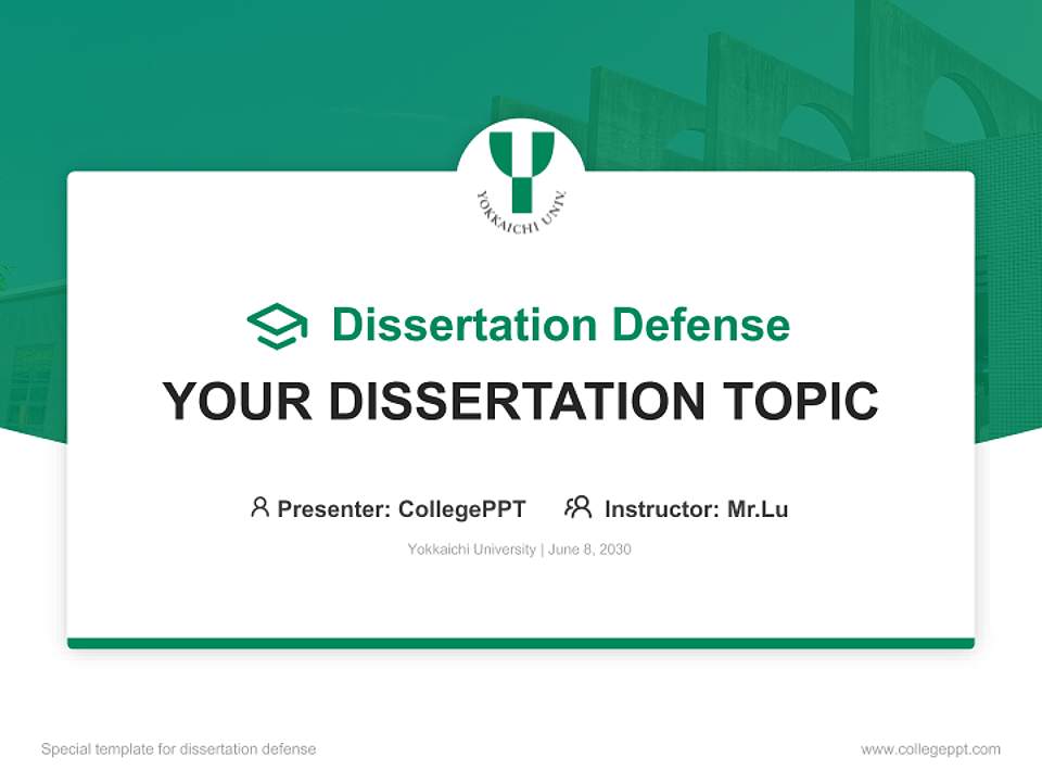 Yokkaichi University Graduation Thesis Defense PPT Template4:3 ratio PPT effect preview image7