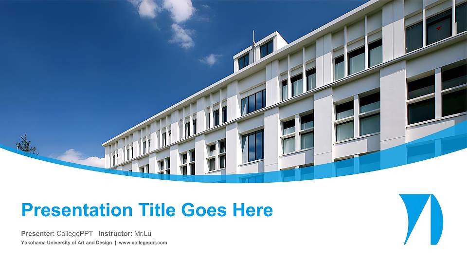 Yokohama University of Art and Design Course/Courseware Creation PPT Template16:9 ratio PPT effect preview image