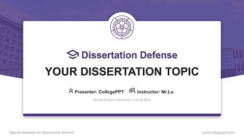 Yasuda Women’s University Graduation Thesis Defense PPT Template