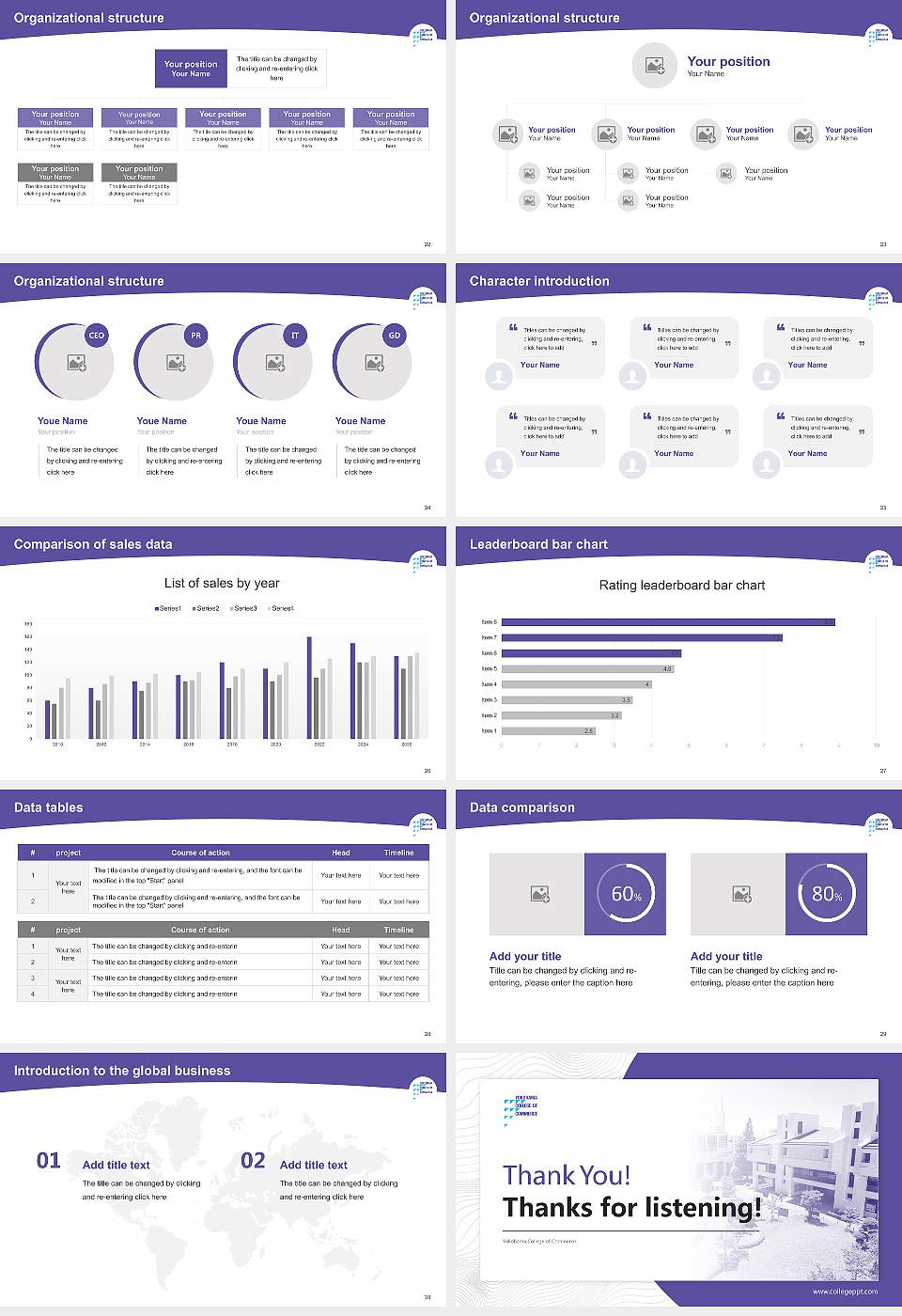 Yokohama College of Commerce Academic Presentation/Research Findings Report PPT Template16:9 ratio PPT effect preview image4