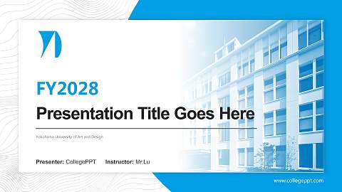 Yokohama University of Art and Design Academic Presentation/Research Findings Report PPT Template