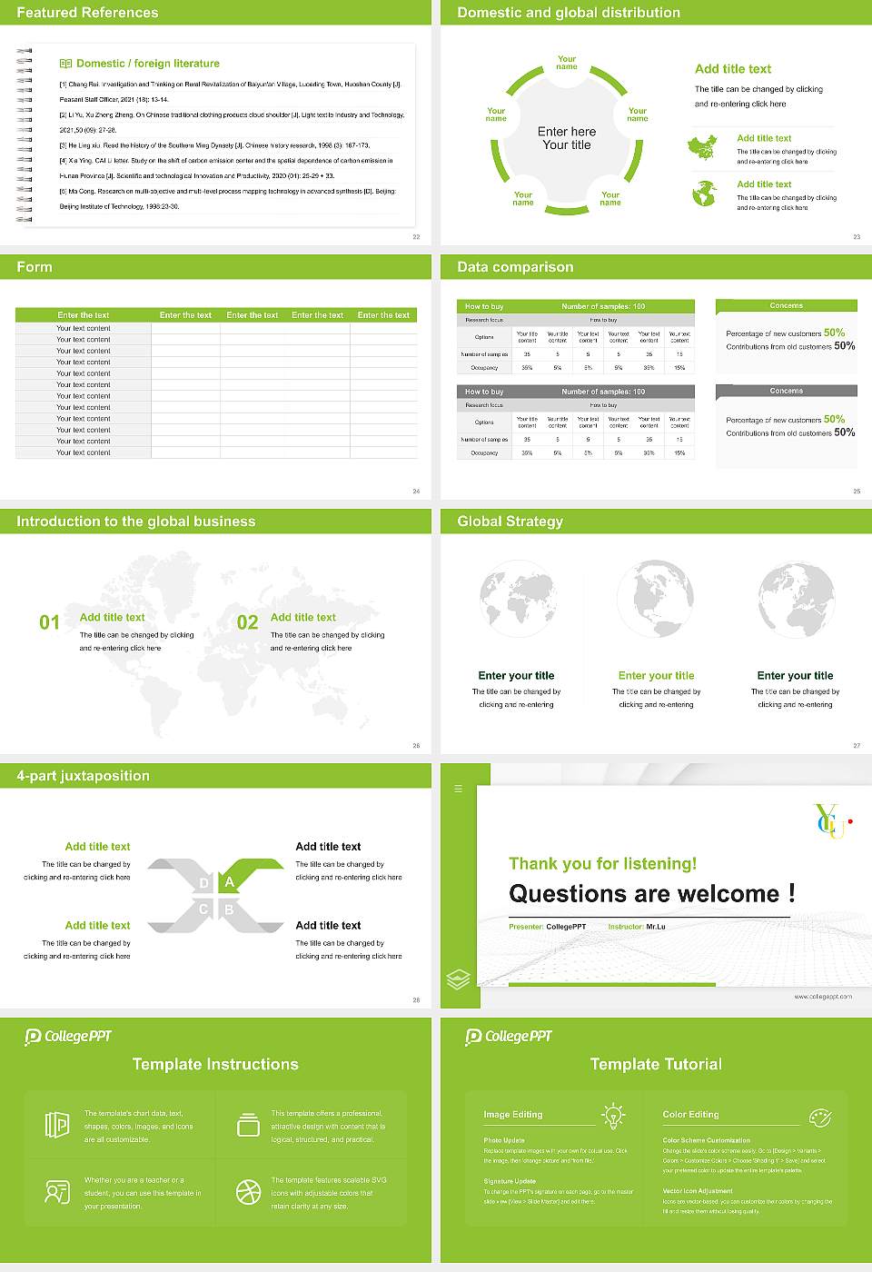 Yokohama City University Thesis Proposal/Graduation Defense PPT Template16:9 ratio PPT effect preview image4
