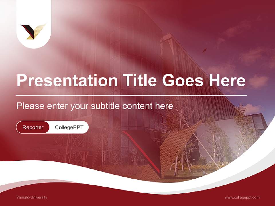 Yamato University Lecture Sharing and Networking Event PPT Template4:3 ratio PPT effect preview image4