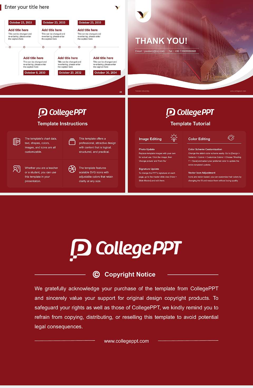 Yamato University Lecture Sharing and Networking Event PPT Template4:3 ratio PPT effect preview image4