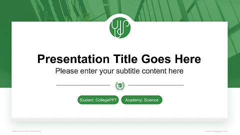 Yokohama Soei University National Scholarship Defense PPT Template