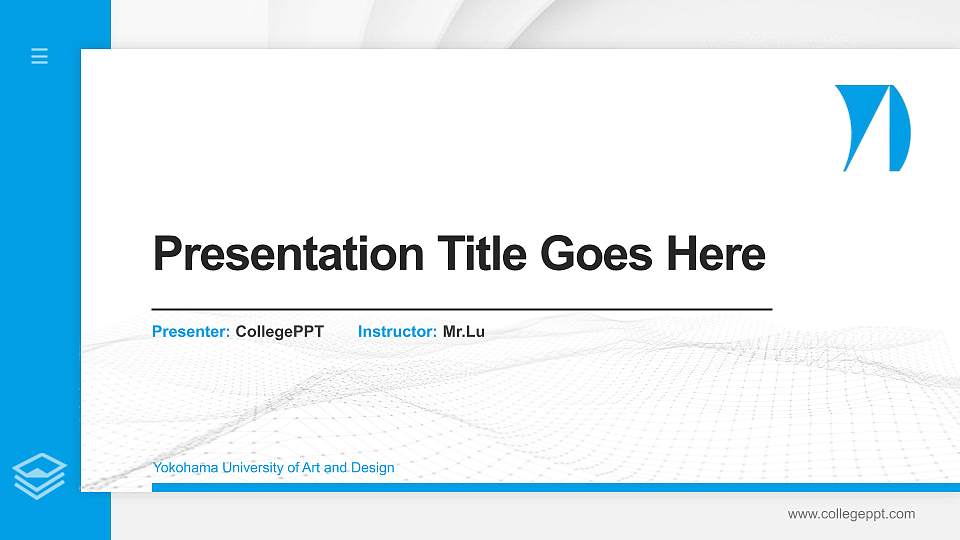 Yokohama University of Art and Design Thesis Proposal/Graduation Defense PPT Template16:9 ratio PPT effect preview image