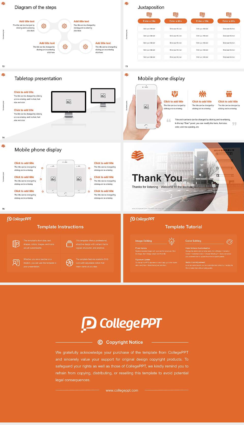 Yokkaichi Nursing and Medical Care University Competition/Entrepreneurship Contest PPT Template16:9 ratio PPT effect preview image9