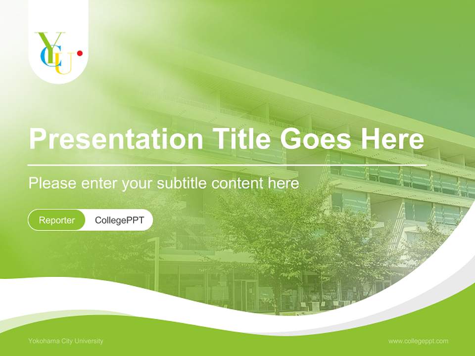 Yokohama City University Lecture Sharing and Networking Event PPT Template4:3 ratio PPT effect preview image4