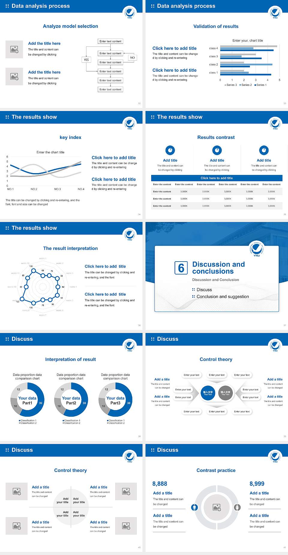 Yokohama National University Graduation Thesis Defense PPT Template4:3 ratio PPT effect preview image5