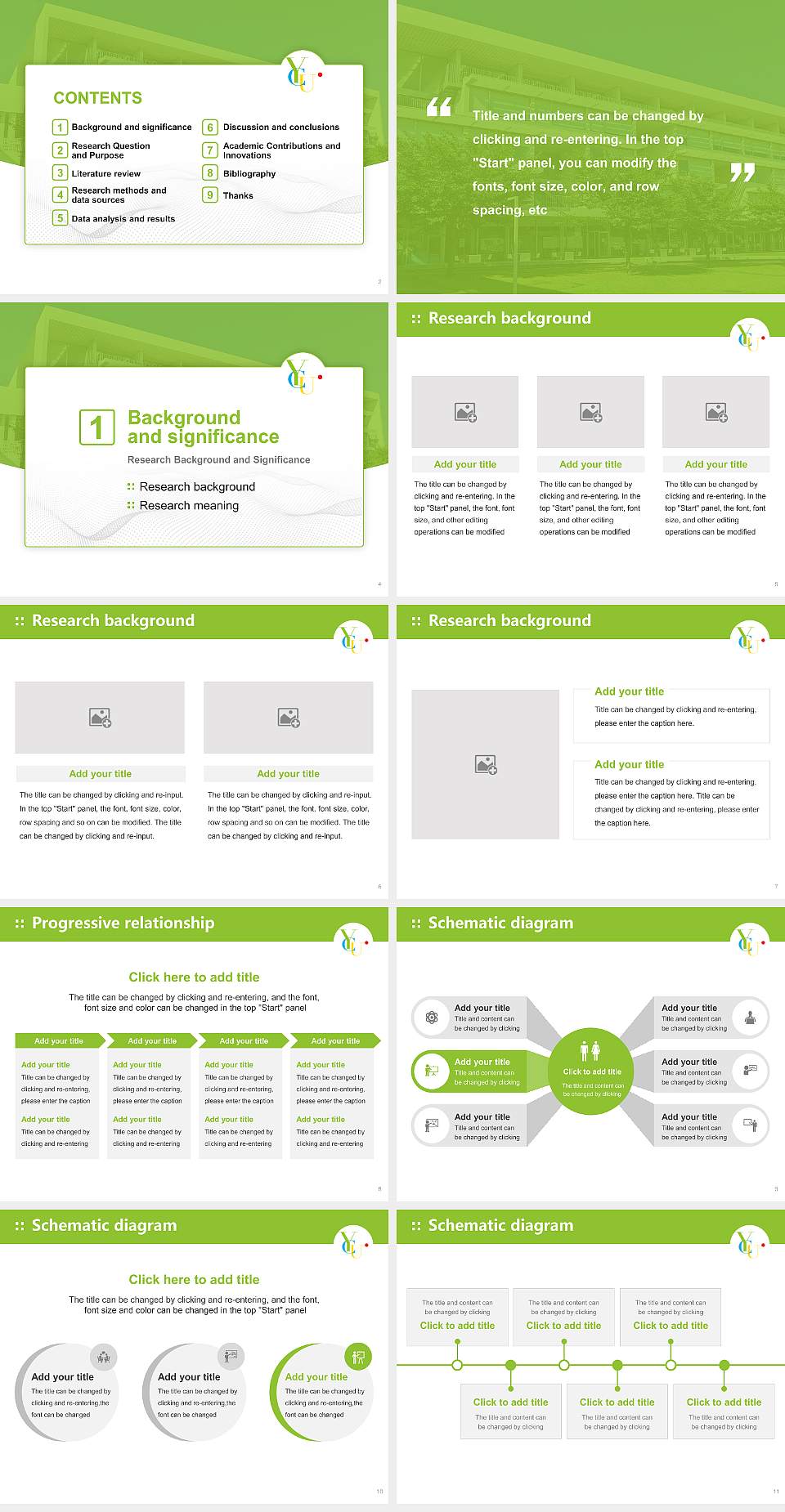 Yokohama City University Graduation Thesis Defense PPT Template4:3 ratio PPT effect preview image2