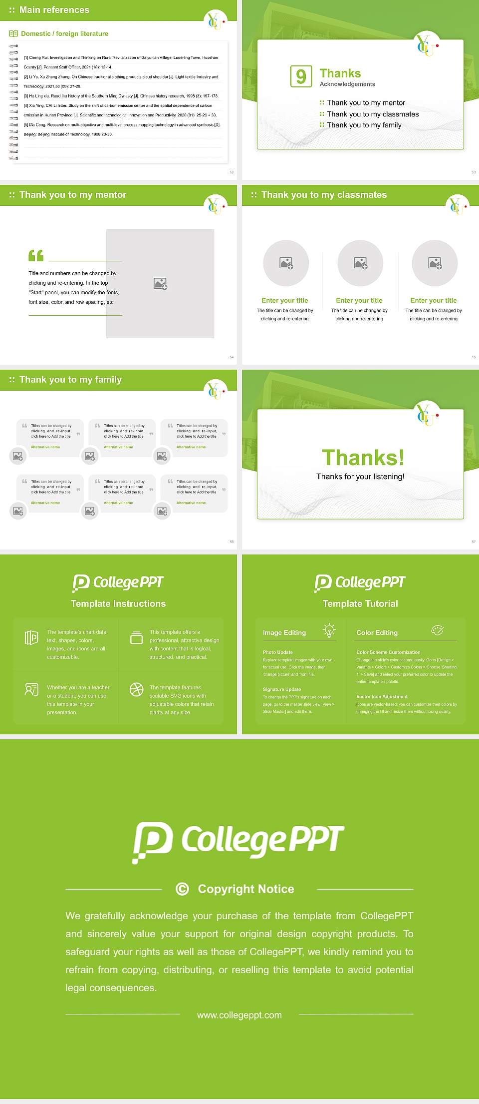 Yokohama City University Graduation Thesis Defense PPT Template4:3 ratio PPT effect preview image7