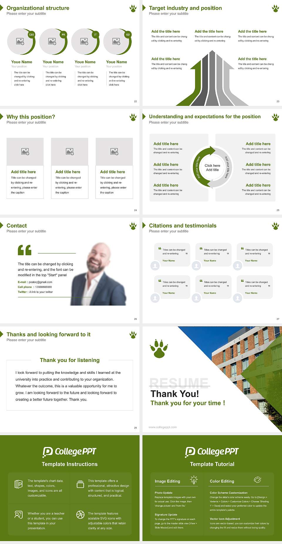 Yamazaki University of Animal Health Technology Resume PPT Template4:3 ratio PPT effect preview image4