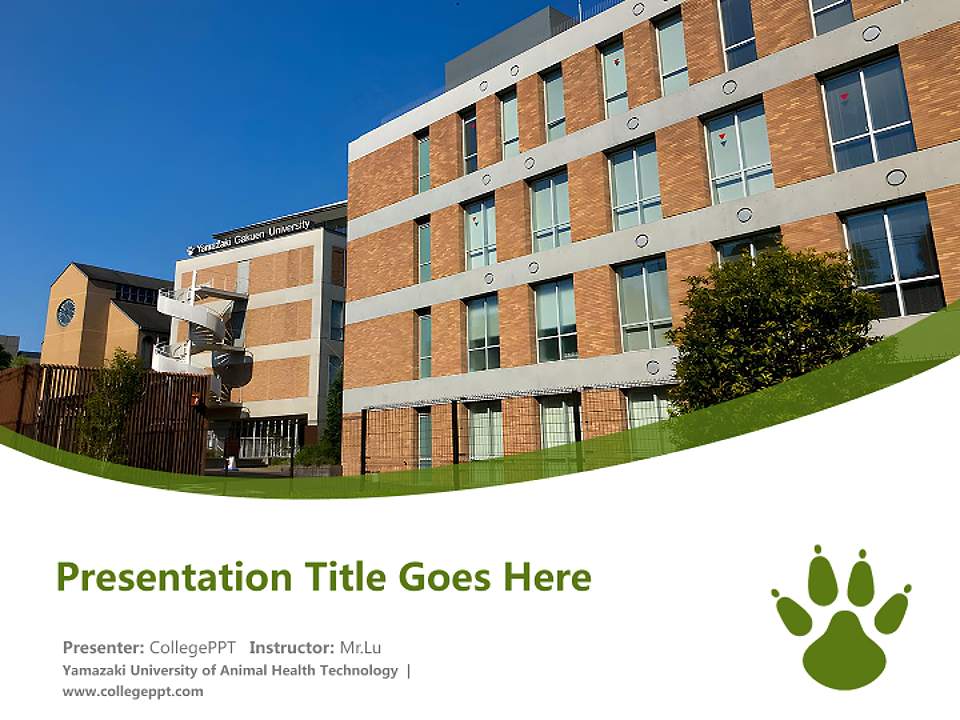 Yamazaki University of Animal Health Technology Course/Courseware Creation PPT Template4:3 ratio PPT effect preview image5