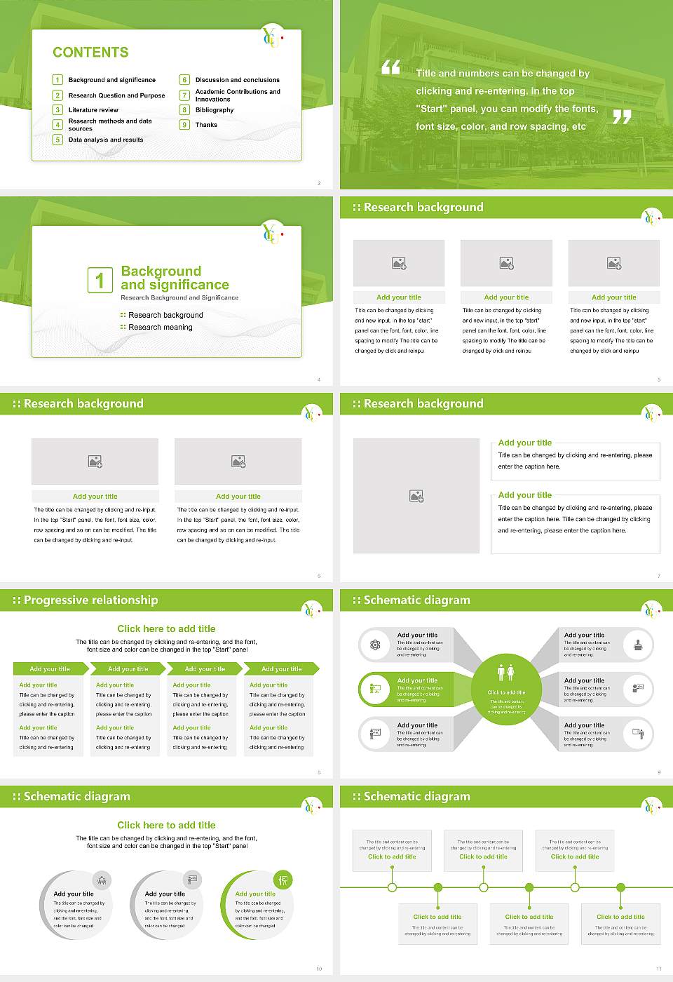 Yokohama City University Graduation Thesis Defense PPT Template16:9 ratio PPT effect preview image2