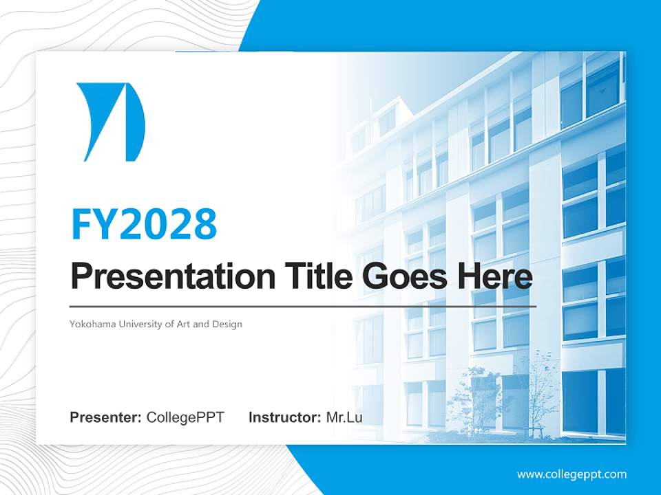 Yokohama University of Art and Design Academic Presentation/Research Findings Report PPT Template4:3 ratio PPT effect preview image5