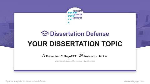 Yokohama College of Commerce Graduation Thesis Defense PPT Template