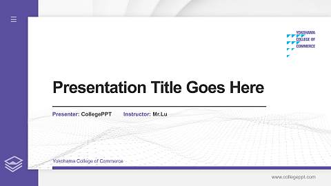 Yokohama College of Commerce Thesis Proposal/Graduation Defense PPT Template