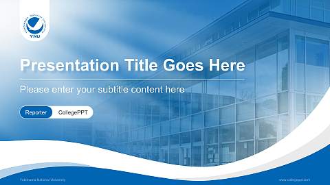 Yokohama National University Lecture Sharing and Networking Event PPT Template
