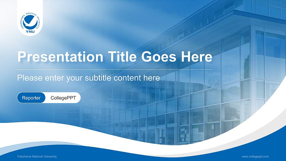 Yokohama National University Lecture Sharing and Networking Event PPT Template16:9 ratio PPT effect preview image