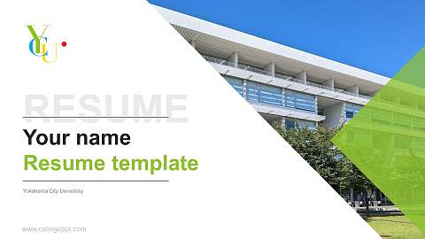 Yokohama City University Resume PPT Template