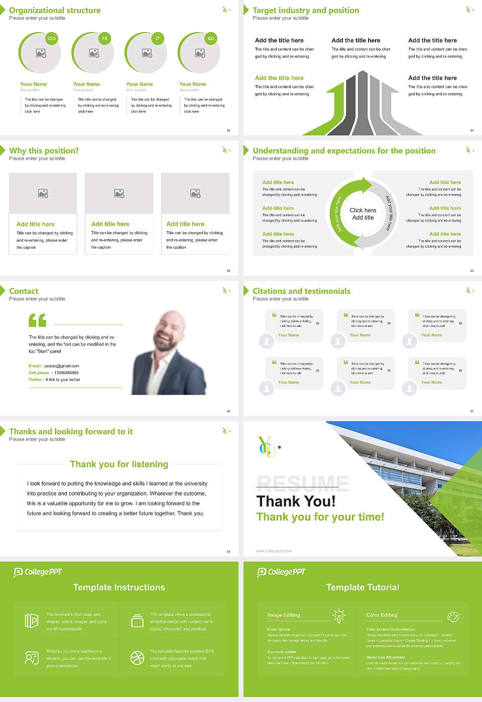 Yokohama City University Resume PPT Template16:9 ratio PPT effect preview image4