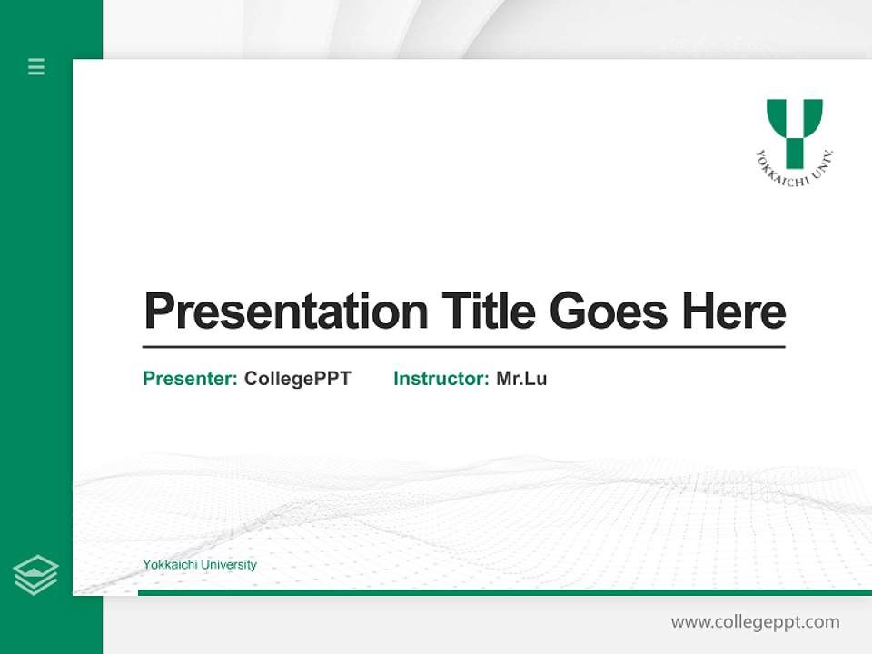 Yokkaichi University Thesis Proposal/Graduation Defense PPT Template4:3 ratio PPT effect preview image5
