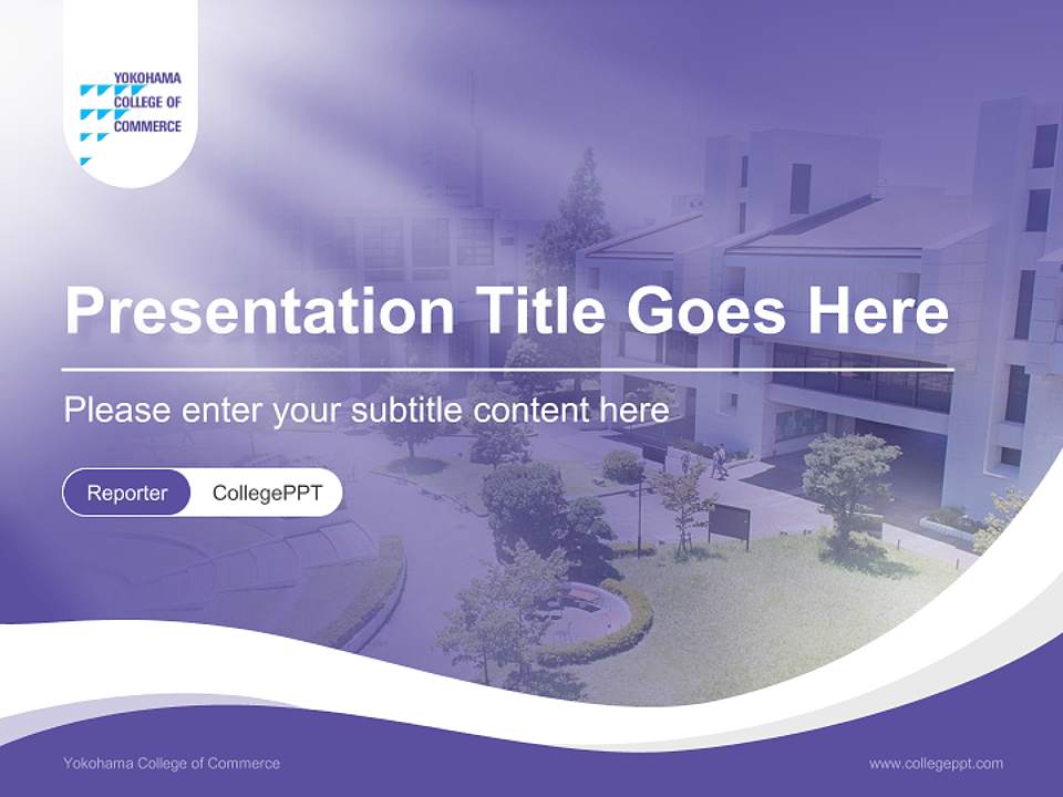Yokohama College of Commerce Lecture Sharing and Networking Event PPT Template4:3 ratio PPT effect preview image4