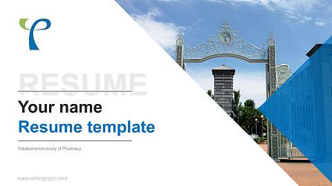 Yokohama University of Pharmacy Resume PPT Template