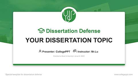 Yokohama Soei University Graduation Thesis Defense PPT Template