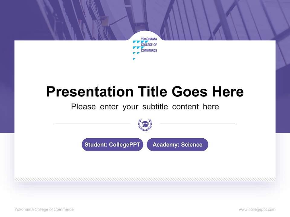 Yokohama College of Commerce National Scholarship Defense PPT Template4:3 ratio PPT effect preview image4