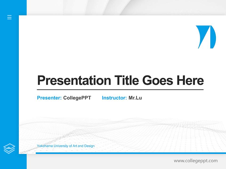 Yokohama University of Art and Design Thesis Proposal/Graduation Defense PPT Template4:3 ratio PPT effect preview image5