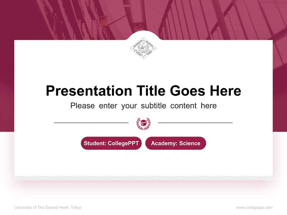 University of The Sacred Heart, Tokyo National Scholarship Defense PPT Template4:3 ratio PPT effect preview image4