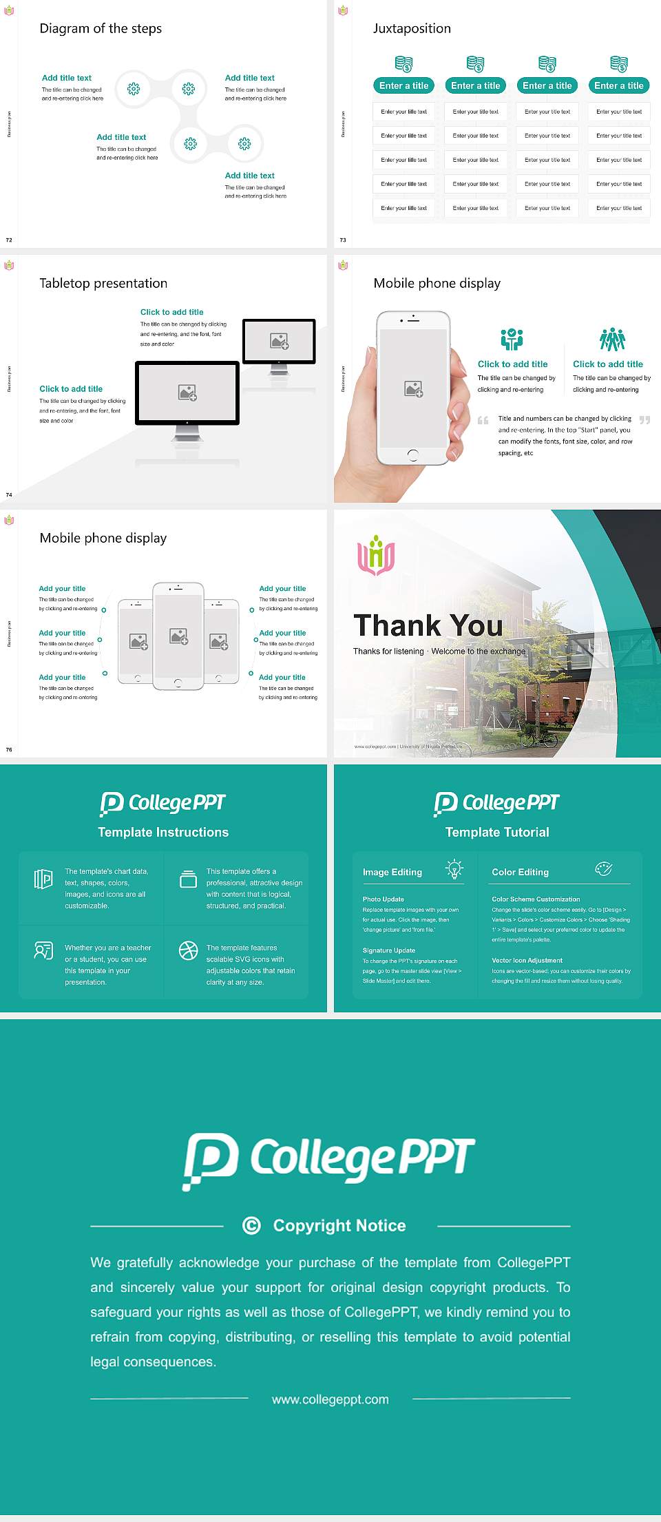 University of Niigata Prefecture Competition/Entrepreneurship Contest PPT Template4:3 ratio PPT effect preview image9