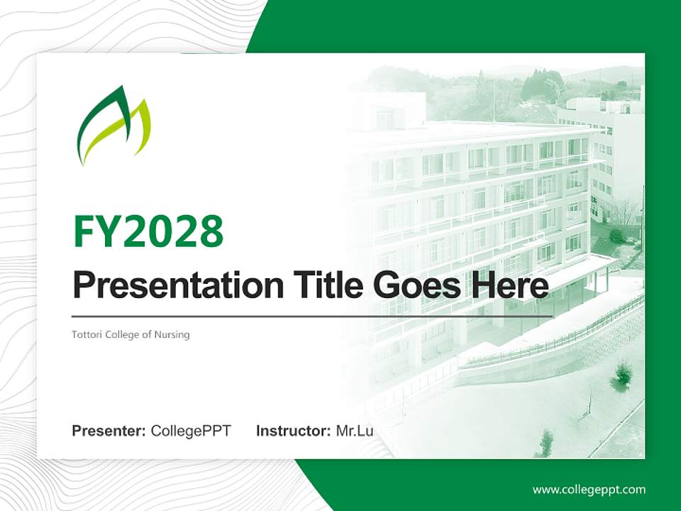 Tottori College of Nursing Academic Presentation/Research Findings Report PPT Template4:3 ratio PPT effect preview image5