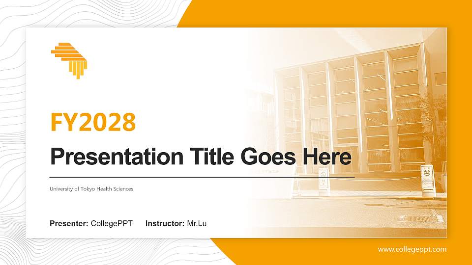 University of Tokyo Health Sciences Academic Presentation/Research Findings Report PPT Template16:9 ratio PPT effect preview image