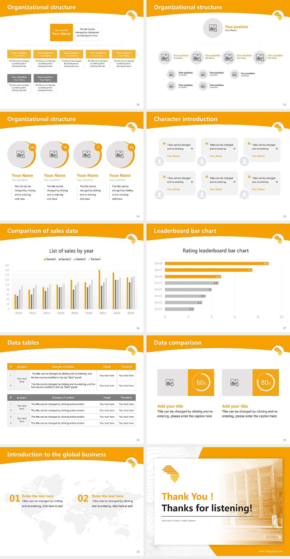 University of Tokyo Health Sciences Academic Presentation/Research Findings Report PPT Template4:3 ratio PPT effect preview image4