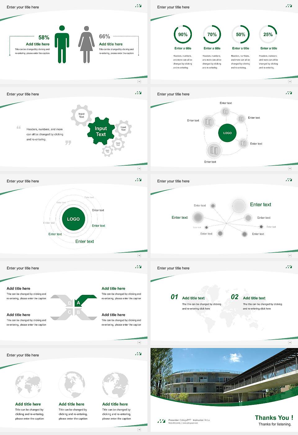 Wako University Course/Courseware Creation PPT Template16:9 ratio PPT effect preview image4