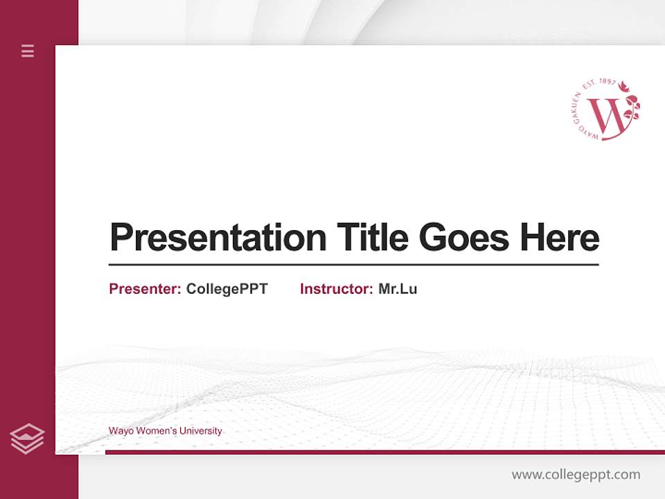 Wayo Women’s University Thesis Proposal/Graduation Defense PPT Template4:3 ratio PPT effect preview image5