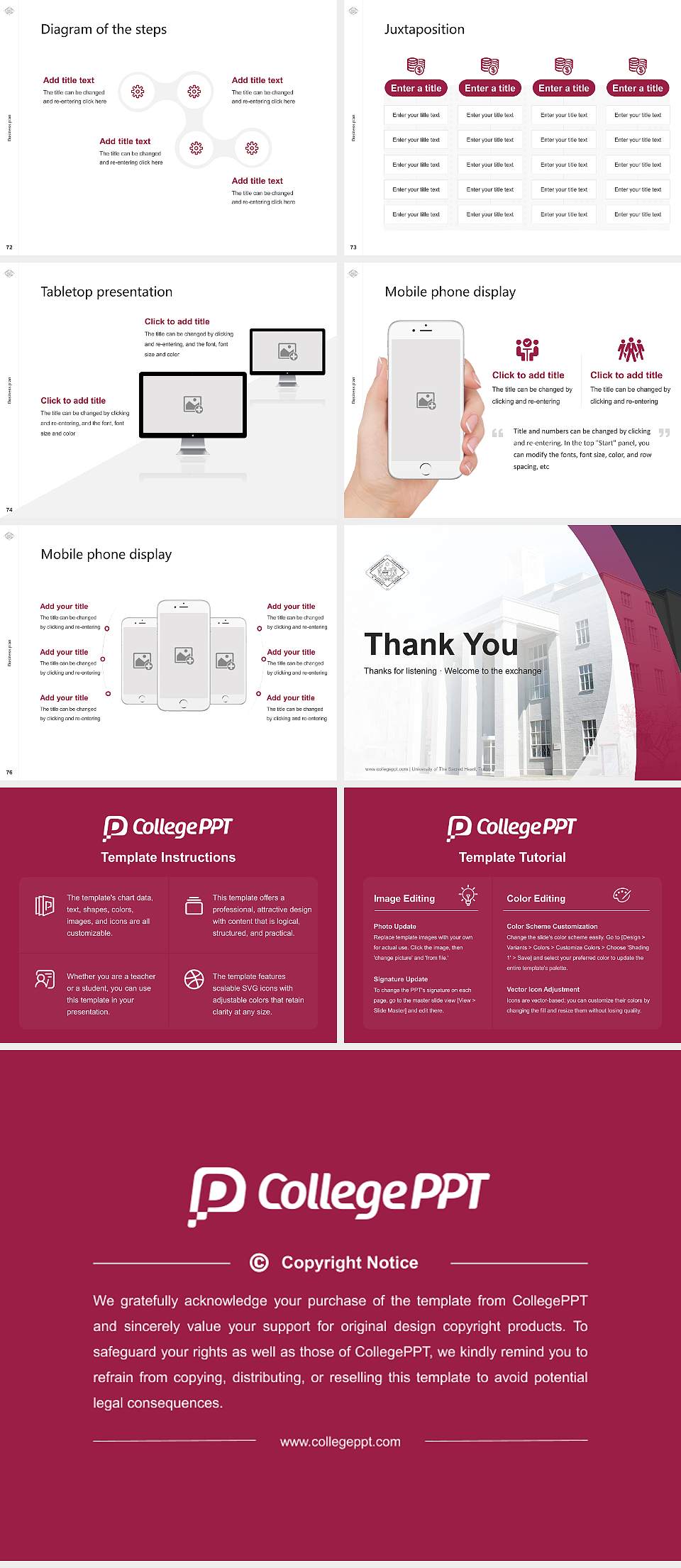 University of The Sacred Heart, Tokyo Competition/Entrepreneurship Contest PPT Template4:3 ratio PPT effect preview image9