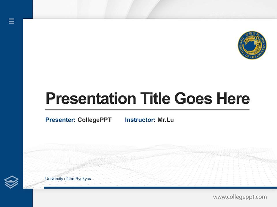 University of the Ryukyus Thesis Proposal/Graduation Defense PPT Template4:3 ratio PPT effect preview image5